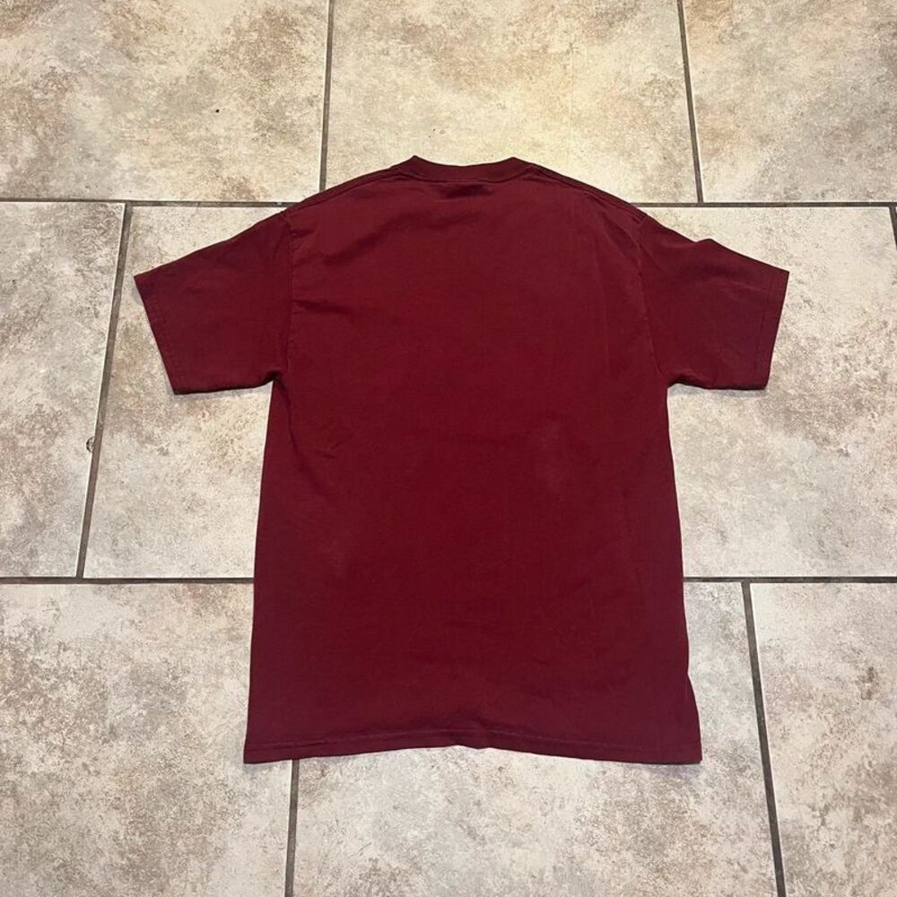 Trinity Football Graphic T-Shirt Maroon Maroon School Sportswear Tee size M - Picture 3 of 3